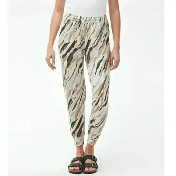 NWT Michael Stars Jenny Joggers Jersey in Abstract Stucco Print - Picture 1 of 6